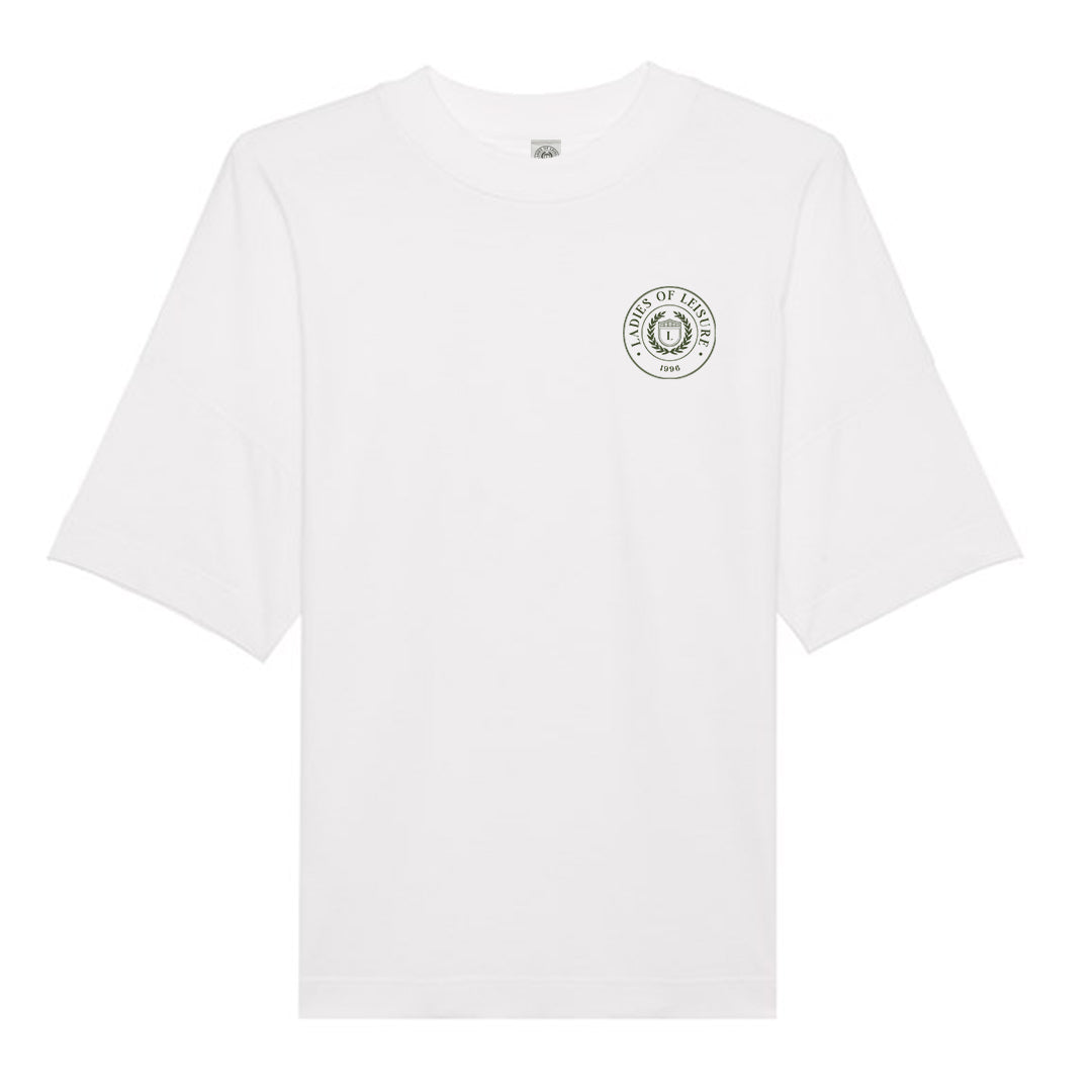Ladies Of Leisure Empowerment Oversized T-Shirt / White